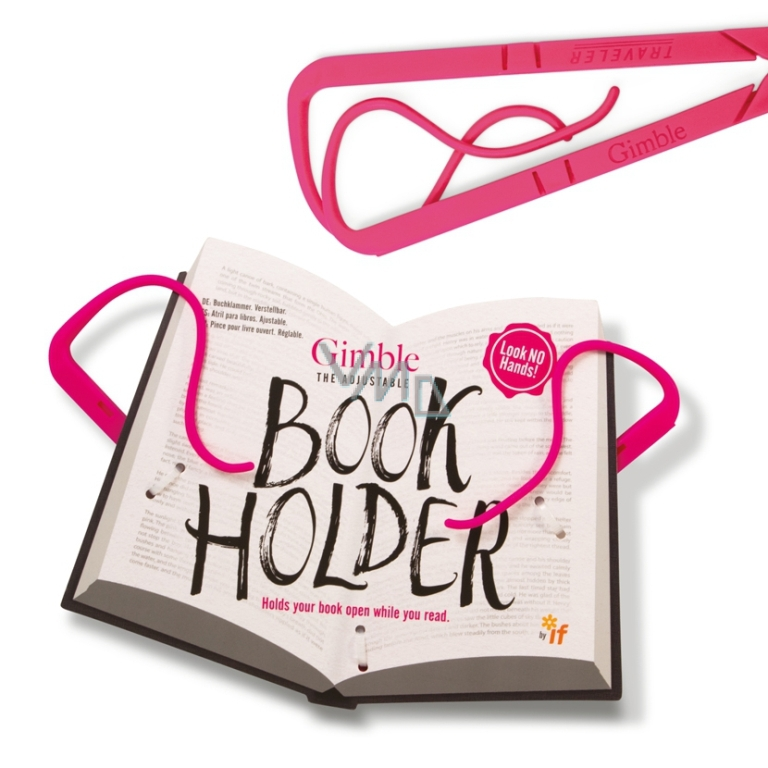 Gimble Adjustable Book Holder Pink