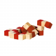 Wooden Cubes Natural Red