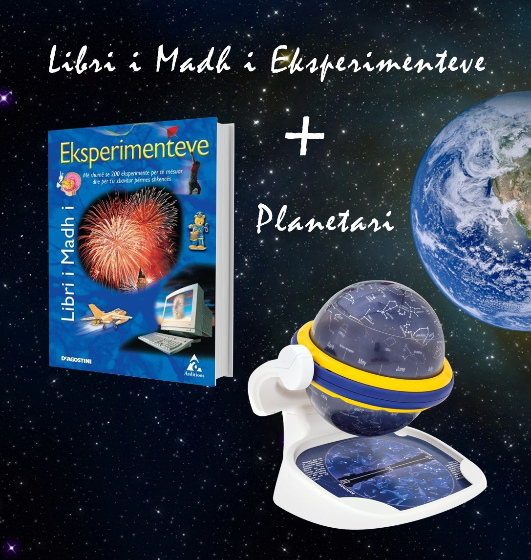 Set Planetari Clementoni + “Libri i madh I eksperimenteve”