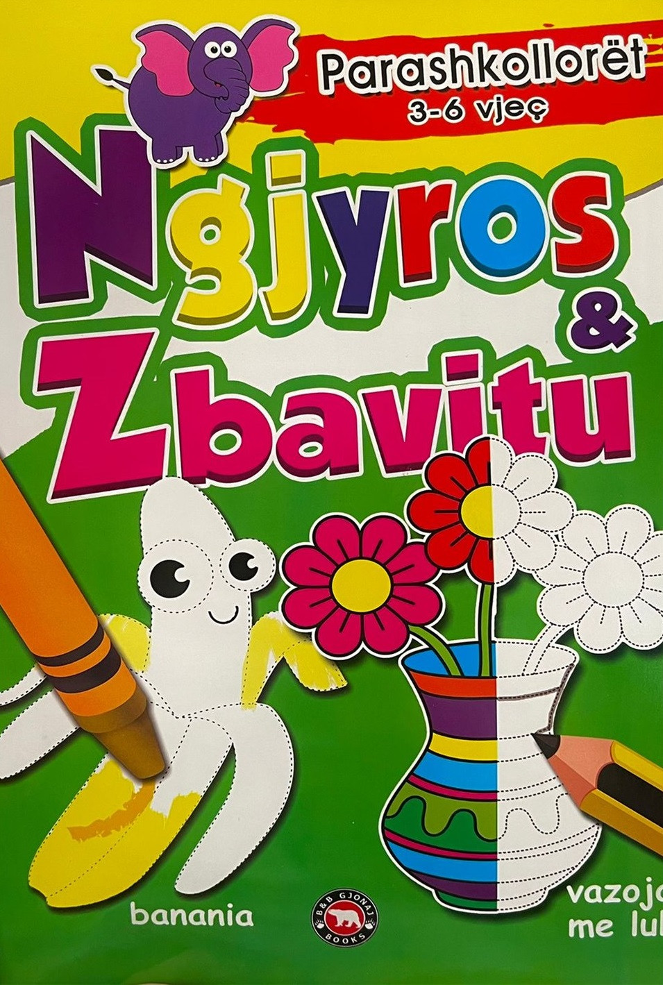 Ngjyros dhe zbavitu – banania – vazoja me lule