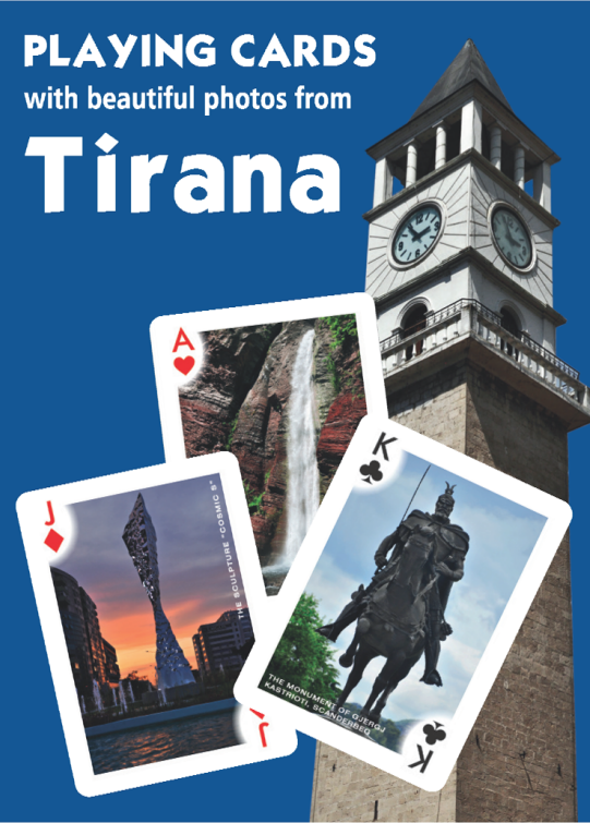 Playing cards with photos from Tirana