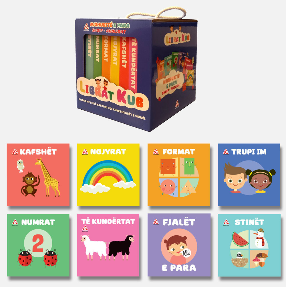 Librat kub, njohuritë e para shqip-anglisht