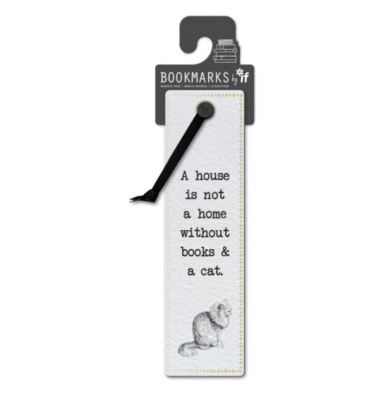 Literary Boookmarks Books & A Cat