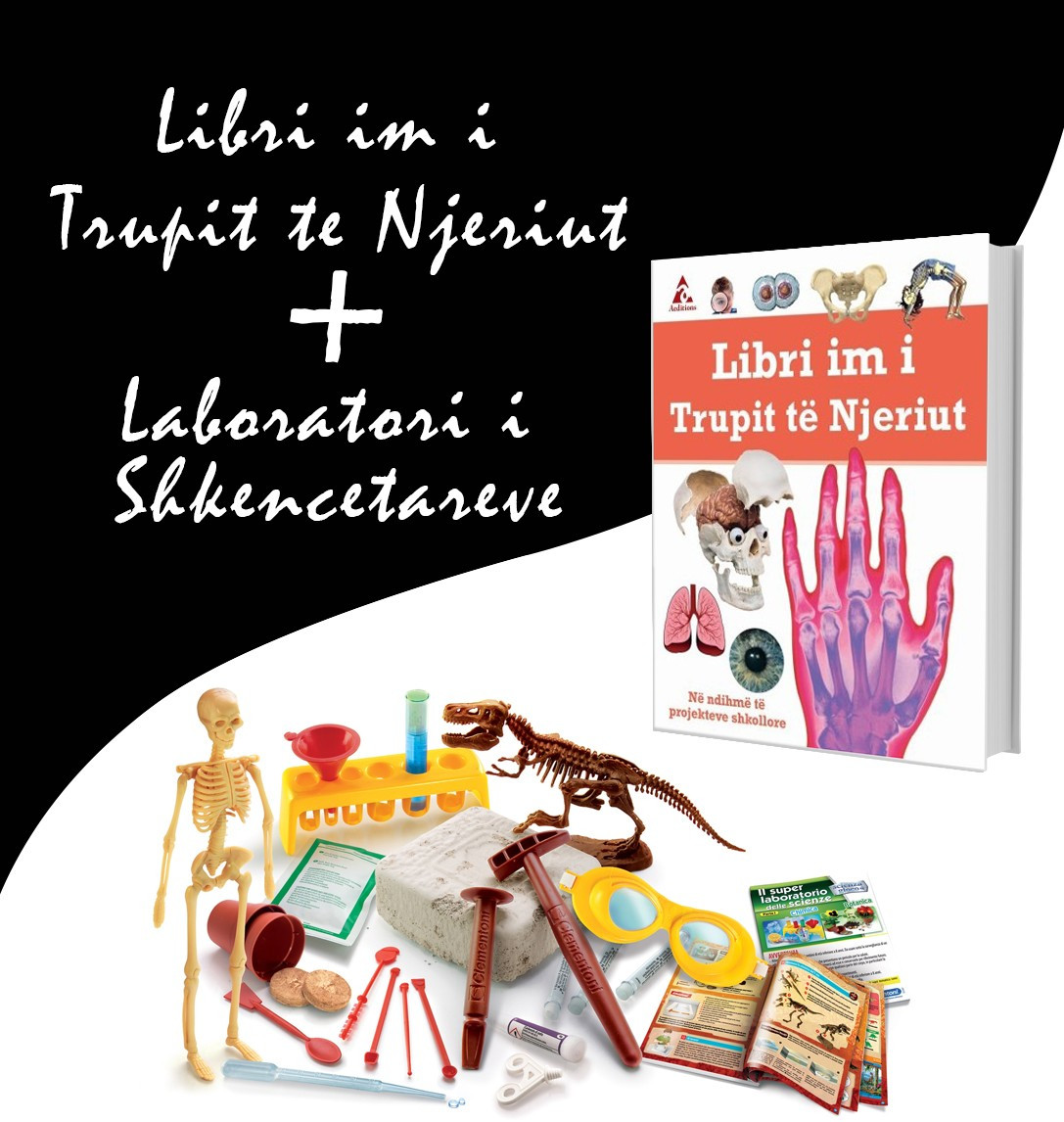 Set Laboratori i shkencëtarëve + Libri “Trupi i njeriut”